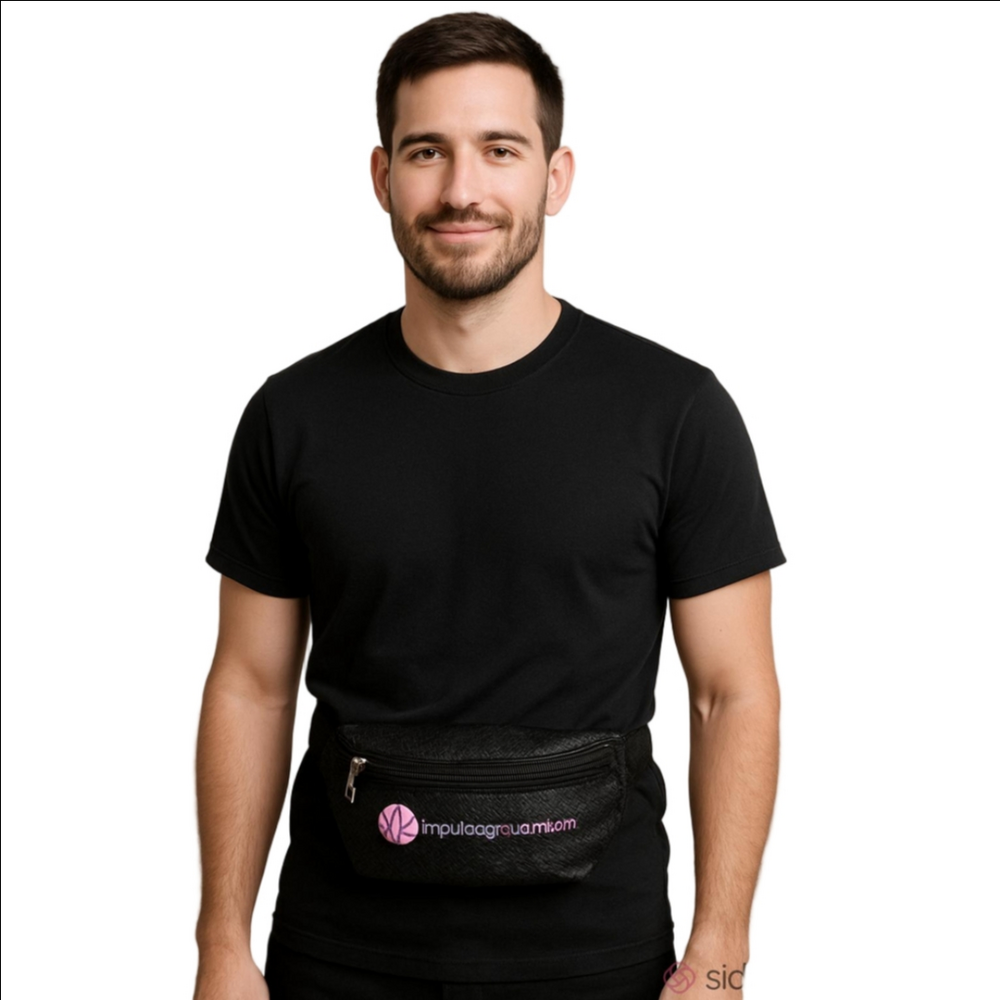 Impulse Group Miami Black Belt Bag Adjustable Strap